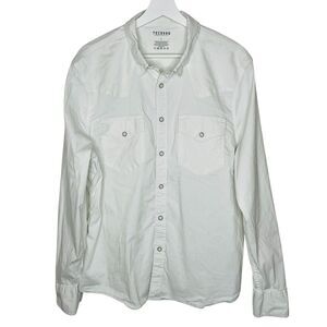 Tecovas Shirt Men’s Large White Long Sleeve Pearl Snap